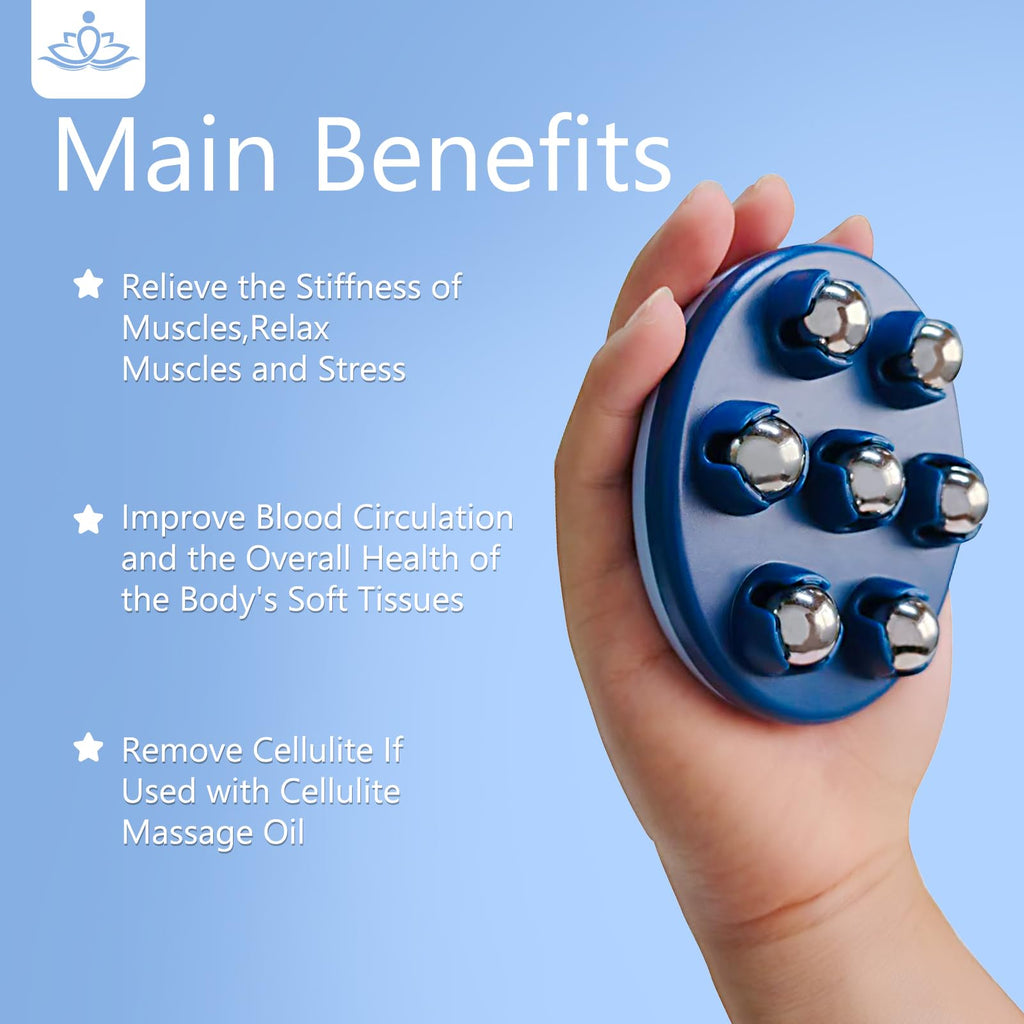 AICNLY Hand Roller Massager for Cellulite Massage, Lymphatic Drainage Massager for Thighs, Tummy, Butt, Massage Gloves for Hands