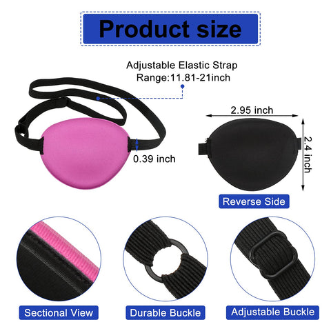 Geyoga 16 Pieces Eye Patches for Adults Soft Medical Eye Patches Adjustable Single Eye Patch Silk Single Eye Mask Eye Patches fo