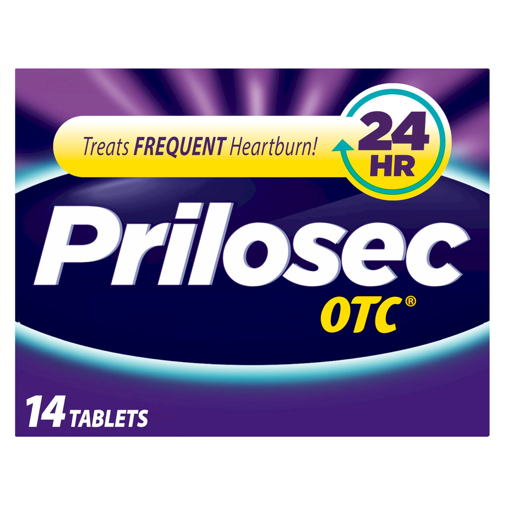 Prilosec OTC, Omeprazole Delayed Release 20mg, Acid Reducer, Treats Frequent Heartburn for 24 Hour Relief, All Day, All Night*, 