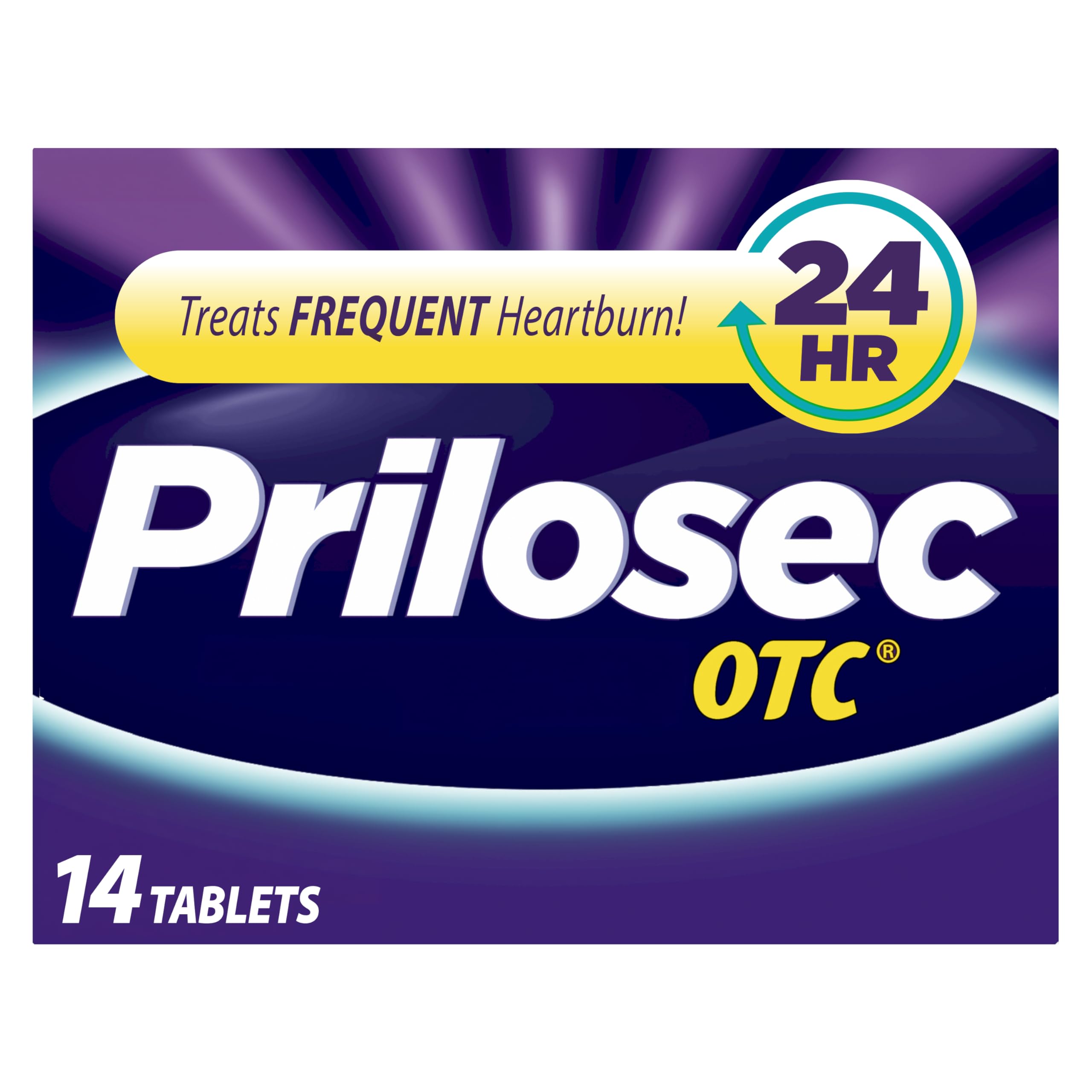 Prilosec OTC, Omeprazole Delayed Release 20mg, Acid Reducer, Treats Frequent Heartburn for 24 Hour Relief, All Day, All Night*, 