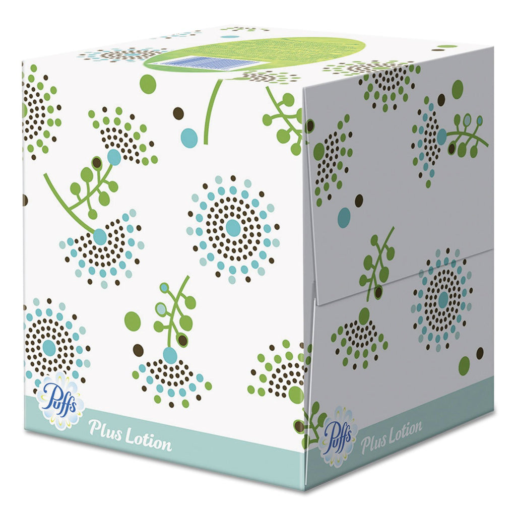Puffs 34899CT Plus Lotion Facial Tissue, White, 1-Ply, 8 1/5-Inch x 8 2/5-Inch , 56/Box, 24/Carton
