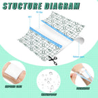 Nuanchu 9 Rolls Waterproof Bandages Transparent Film Dressing Roll Stretch Clear Adhesive Bandages Shower Dressing Tape for Show