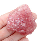 1.1lb Bulk Raw Red Strawberry Quartz Rough Crystal-Natural Red Strawberry Quartz Raw Stones Crystal for Tumbling, Cabbing, Decor