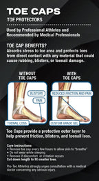Pro-Tec Athletics Womens Cap Toenail Protection, Clear, Pack Of 4 US