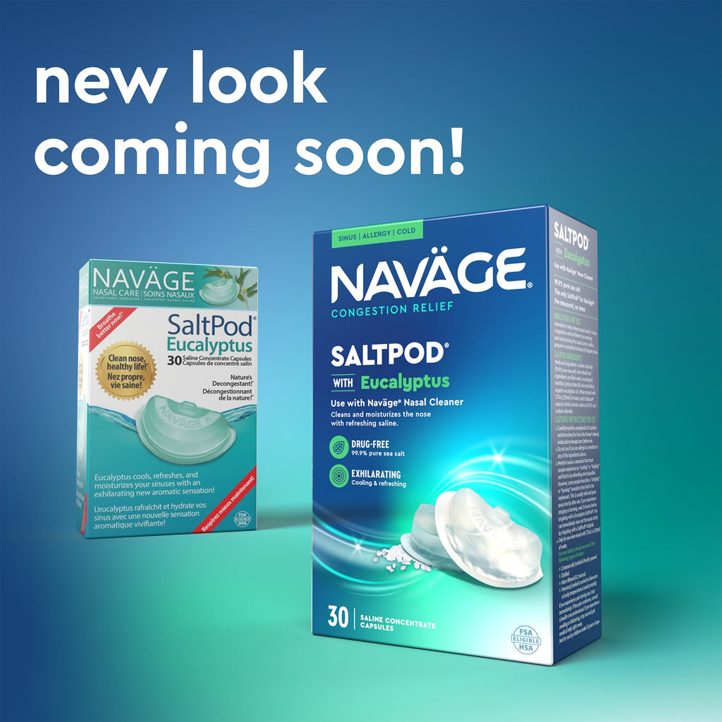 Navage SaltPod 30 Pack (30 Eucalyptus SaltPods) Salt Pod Refills Only - Exclusively Designed for The Nasal Irrigation System - S