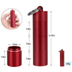 PPFISH 2 PCS Portable Daily Pill Case, 3 Compartments Aluminum Alloy Waterproof Pill Box Dispenser, Small Pocket Pill Container,