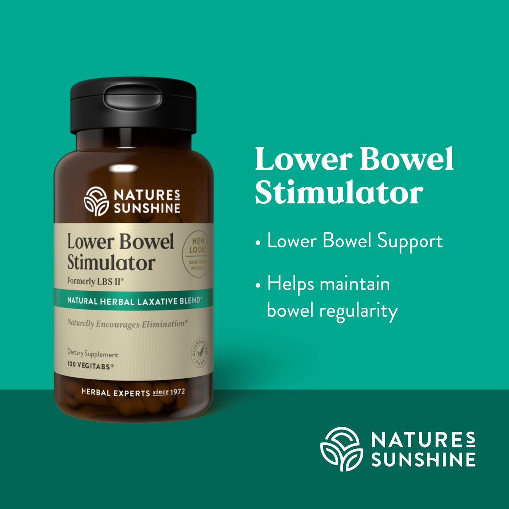 Natures Sunshine Lower Bowel Stimulator - Helps Relieve Constipation - Cleanse & Detox Your Colon with Natural Herbal Ingredien