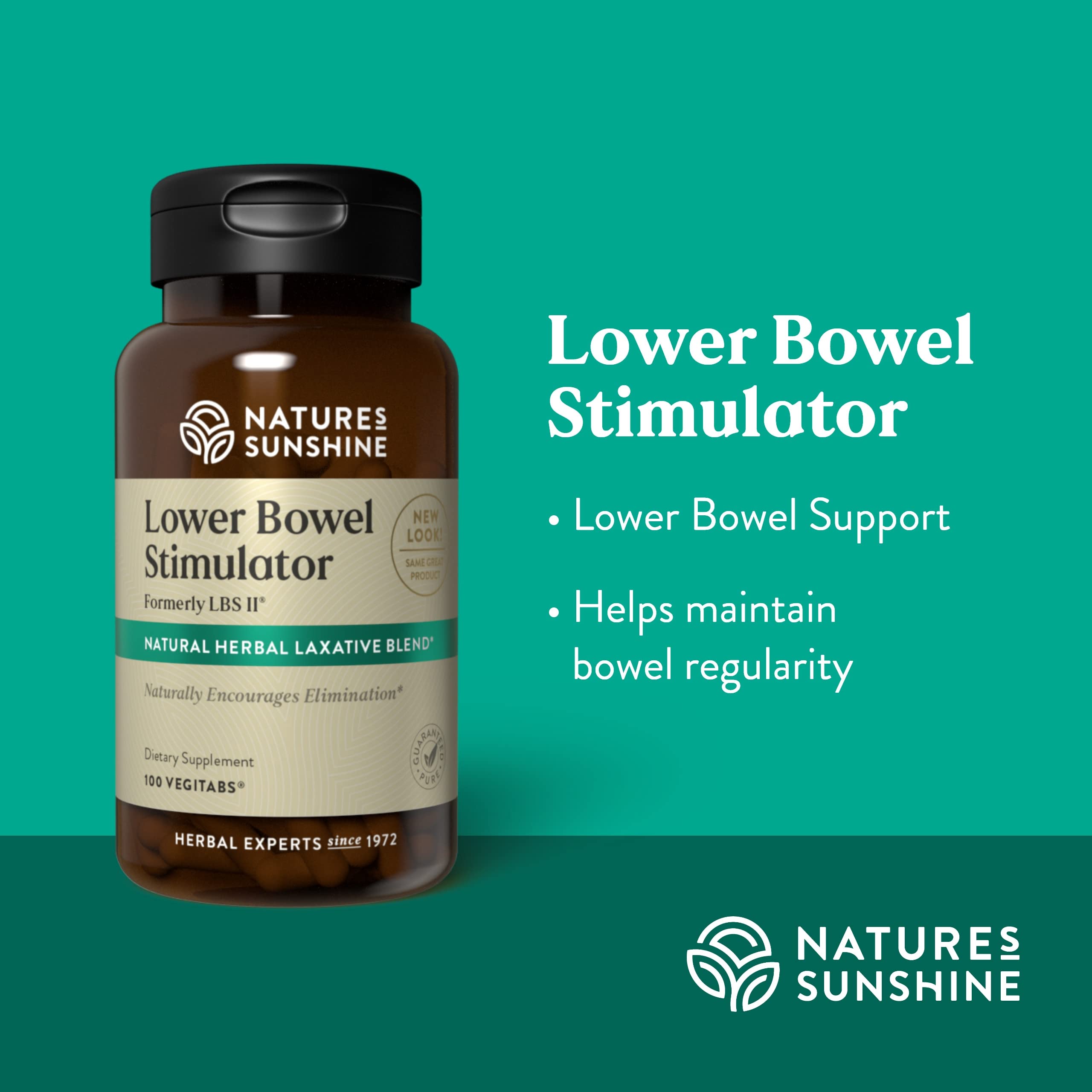Natures Sunshine Lower Bowel Stimulator - Helps Relieve Constipation - Cleanse & Detox Your Colon with Natural Herbal Ingredien
