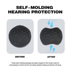 Harrison Howard EaseFit Equestrian Earplugs 3cm Horse Foam Ear Plugs Balls 4 PCS-Mars Black