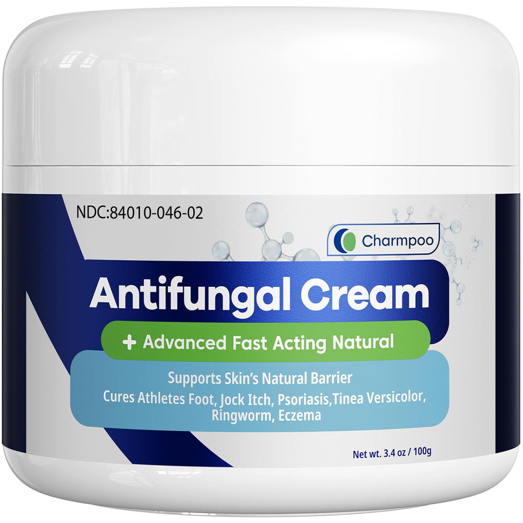 Charmpoo Antifungal Cream for Jock Itch: 2% Miconazole Anti Fungal Cream for Itchy Skin Relief Extra Strength - Ringworm Treatme
