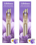 Lifelines Pen Diffuser Set, 2-Pack (in Bloom) - 1mm Black Ballpoint Pens with Scented Essential Oil Diffuser - Aromatherapy & Se