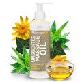 Massage Oil by Massage FX - 100% Pure Sweet Almond & Sunflower Seed Oil - Vitamin E - Ivy, Arnica & Aloe - Unscented - Perfect f