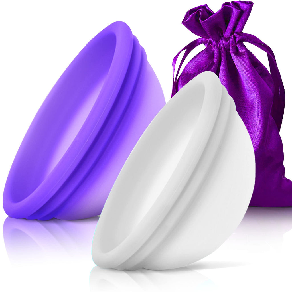 CareCup Reusable Menstrual Disc - Set of 2 Menstrual Cup - Soft Period Disc for Women Designed with Flexible, Medical-Grade Sili