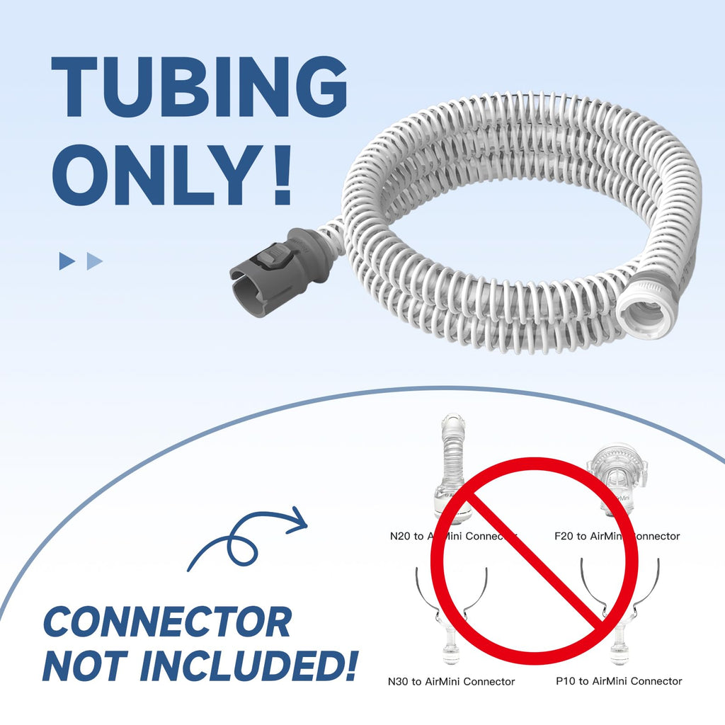 Yosopherier Replacement Tubing for ResMed AirMini Hose Tube, Compatible with ResMed AirMini CPAP Machine & F20/N20/P10/N30 Conne