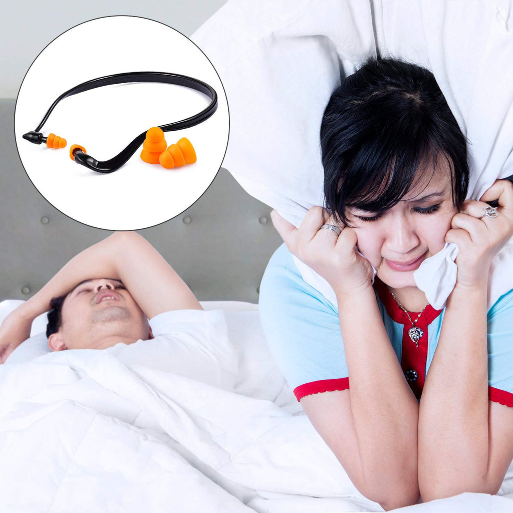 Banded Earplugs for Shooting Range Band Ear Plugs Lightweight Silicone Earplugs for Hearing Protection, Noise Reduction, Work, C
