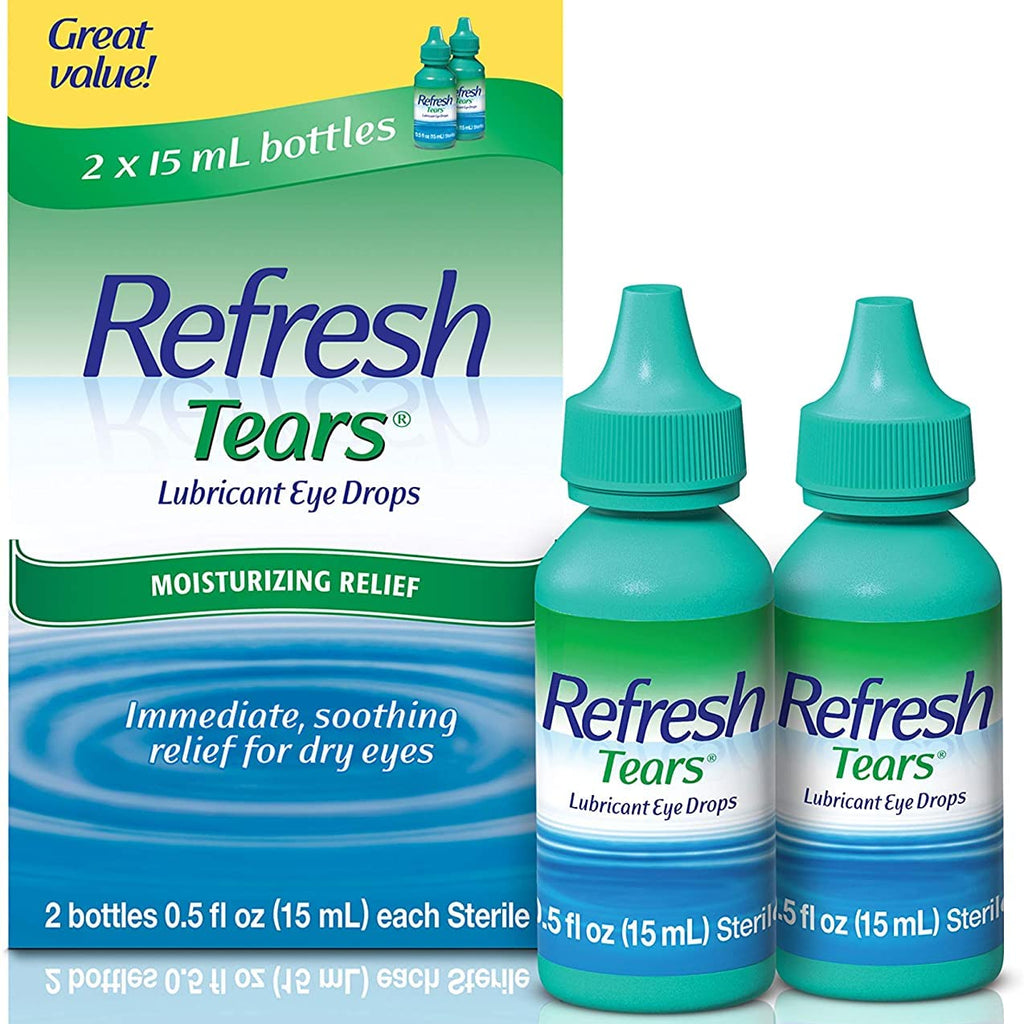 Refresh Tears Lubricant Eye Drops, 0.5 Fl Oz (Pack of 2)