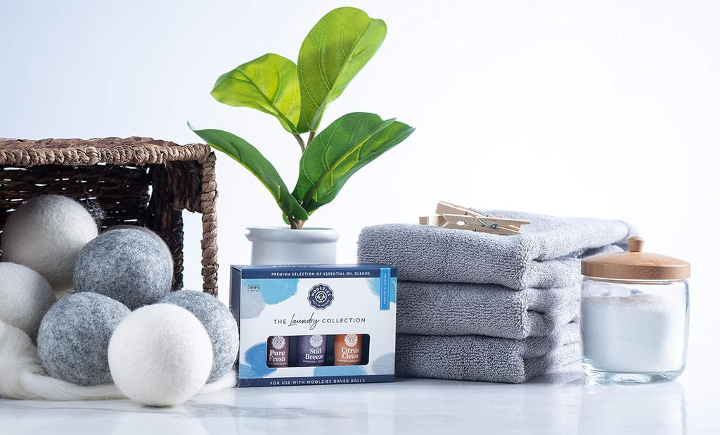 Woolzies Laundry Collection Essential Oil Set | 100% Pure Therapeutic Grade Aromatherapy Oil | Use with Wool Dryer Balls or Oil