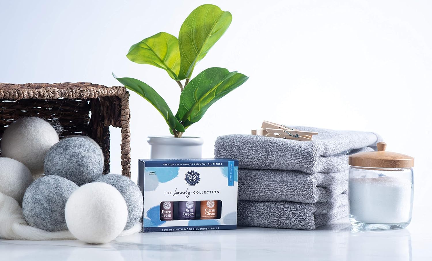 Woolzies Laundry Collection Essential Oil Set | 100% Pure Therapeutic Grade Aromatherapy Oil | Use with Wool Dryer Balls or Oil