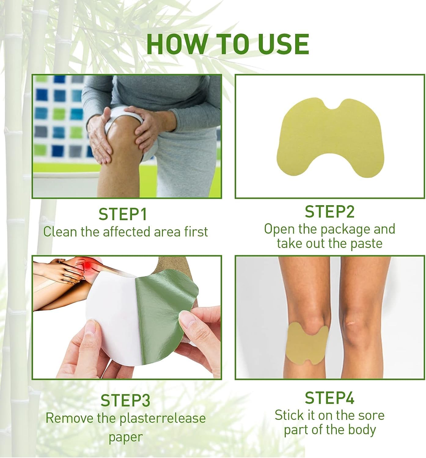 Edumaision Natural Knee Joint Patches 36Pcs, Joint Patches, Knee Joint Relief Patches