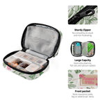 Custom Pill Box 7 Day Pill Case Bag Leaves Flowers Personalized Name Travel Pill Organizer Bag with Zipper Portable Weekly Case