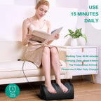 LINGTENG Rechargeable Foot Massager with Heat, Cordless Shiatsu Foot Massager for Cord Remote Control, Heated Massage with Rolle