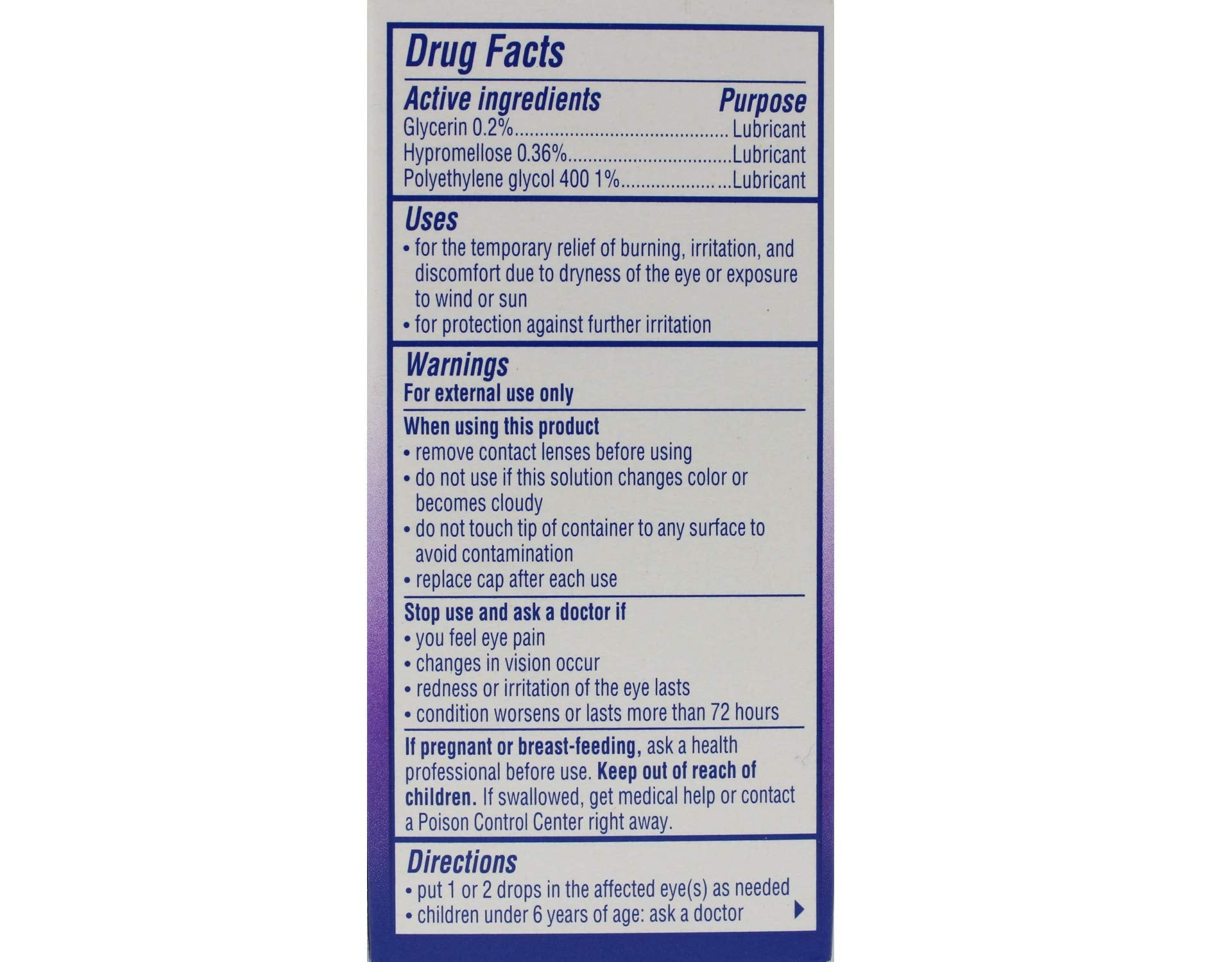 Visine Tired Eye Dry Eye Relief Eye Drops, Moisturizing & Soothing Drops for Irritated Eyes Due to Screen & Computer Use, 0.5 fl