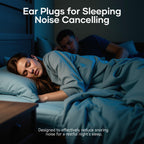 Ear Plugs for Sleeping Noise Cancelling, Reusable Earplugs for Sleep, Concerts, Travel, Work, Study&Focus, SNR 30dB Silicone Ear