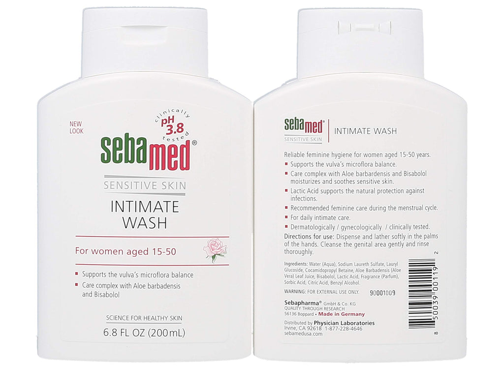 SEBAMED Feminine Intimate Wash pH 3.8 For Microflora Balance With Aloe Vera Mild Organic Based Daily Vaginal Wash Feminie Hygien