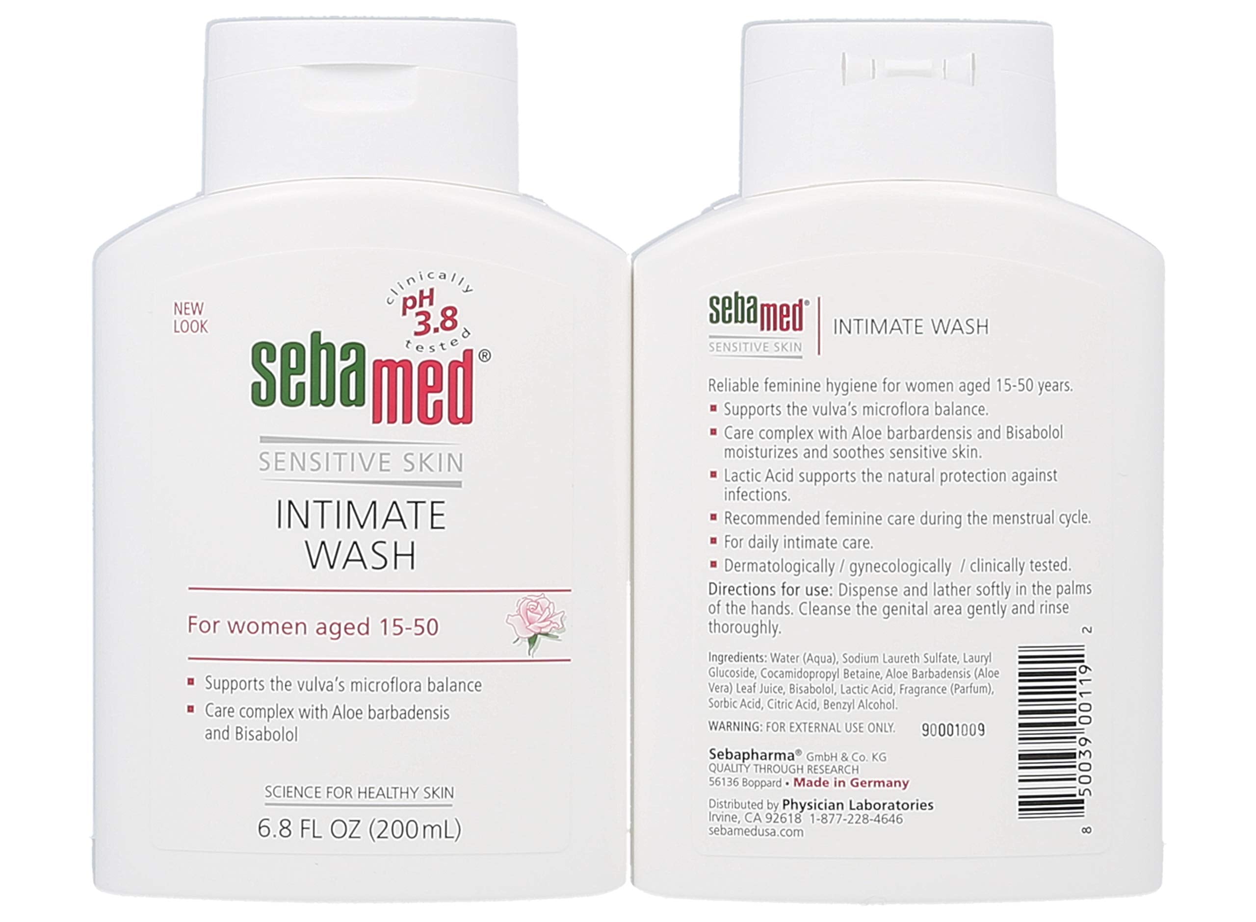 SEBAMED Feminine Intimate Wash pH 3.8 For Microflora Balance With Aloe Vera Mild Organic Based Daily Vaginal Wash Feminie Hygien