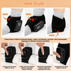Bathroom stars Updated Foot Ankle Massager with Heat - 3-Level Heat & Vibration Adjustable, Smart Timer, Touch Screen, Compact &