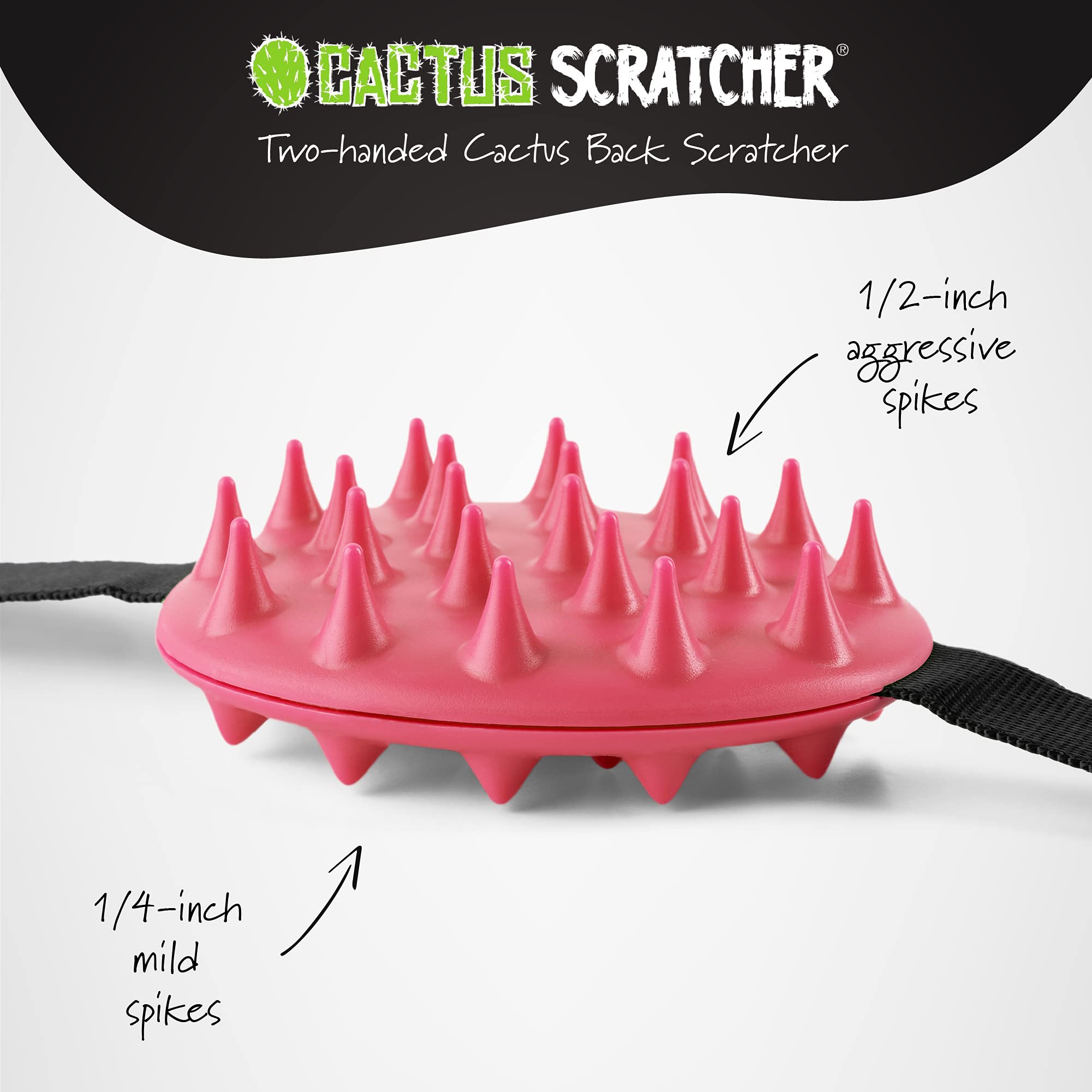 Cactus Scratcher Mini Back Scratcher for Itching Relief, 2-Sides with Aggressive & Soft Spikes, Long Handheld Scratchers for Men