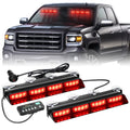 XRIDONSEN Emergency Dash Strobe Lights Safety Flashing Warning Hazard Interior FrontRear Windshield Deck Split Lights wSuction c
