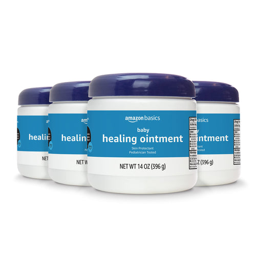 Amazon Basics Healing Ointment for Babies, Pediatrician Tested, 14 Ounce (Pack of 4) (Previously Solimo)