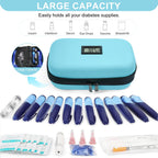 Gosemai TSA Approved Insulin Cooler Travel Case Medication Cooler for Travel with Thermometer Temperature Display Diabetic Medic