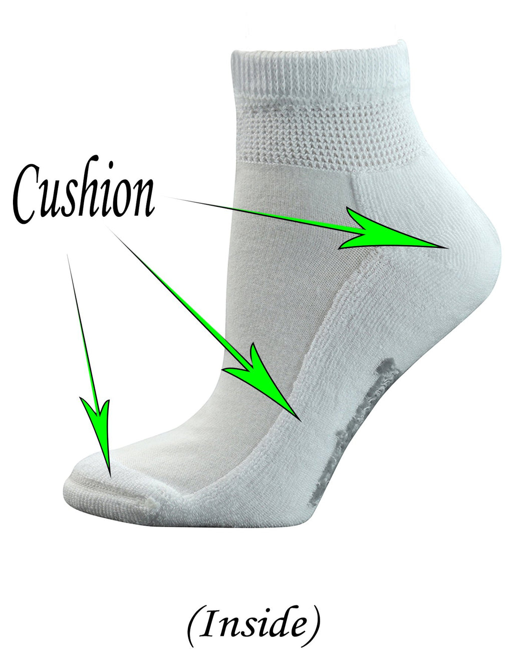 Yomandamor Women's 5 Pairs Non-Binding Cotton Ankle Diabetic/Dress Socks with Seamless Toe and Cushion Sole