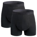 REELINDRY Washable Incontinence Underwear for Men, 2.3 oz Leak Proof Absorbent Reusable Briefs for Male Urine Leakage 2 Pack(Bla