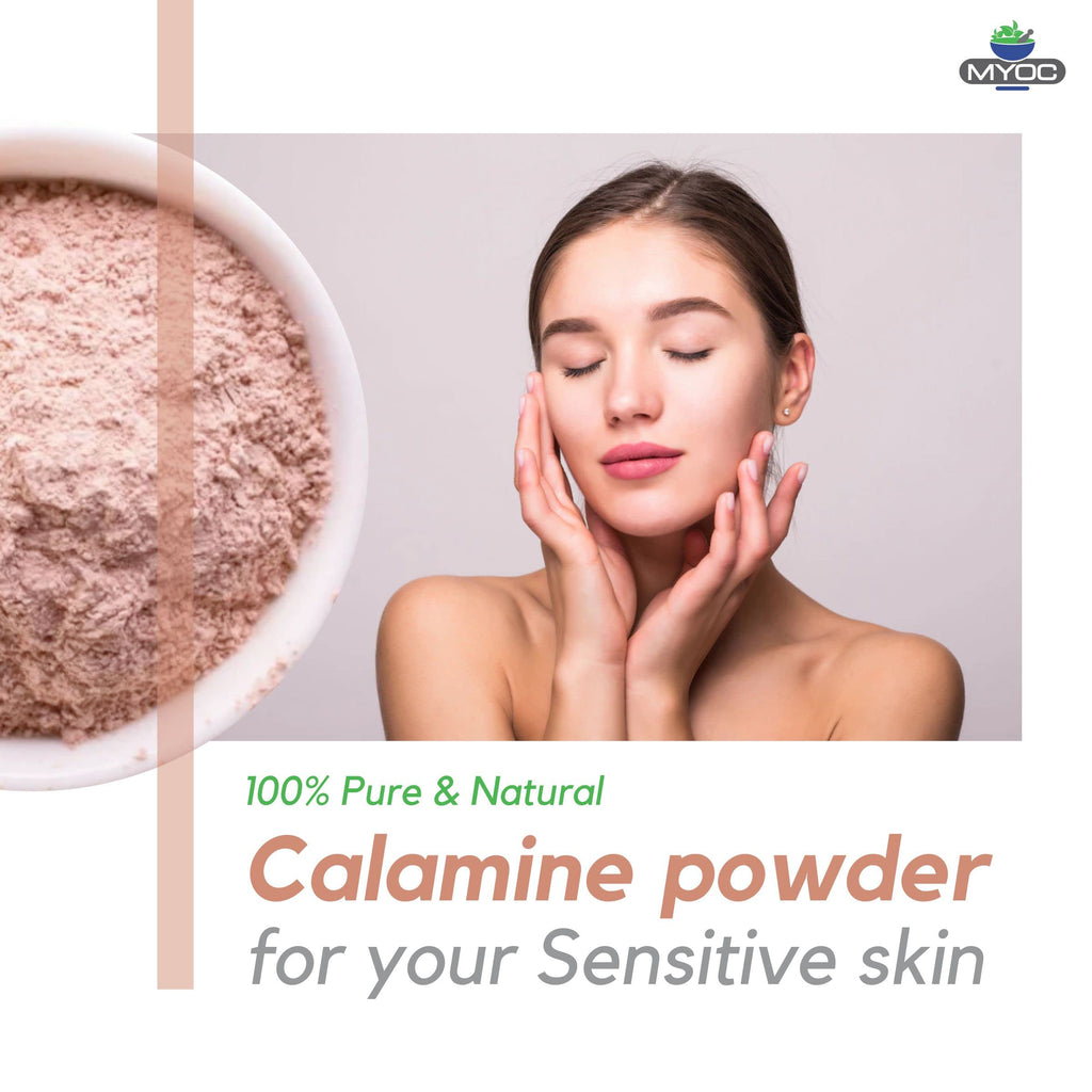 MYOC Calamine Powder | Cosmetic Grade Powder for Skin, Soap Making, and Itching - 200g / 7.05 Oz (Pack of 2)