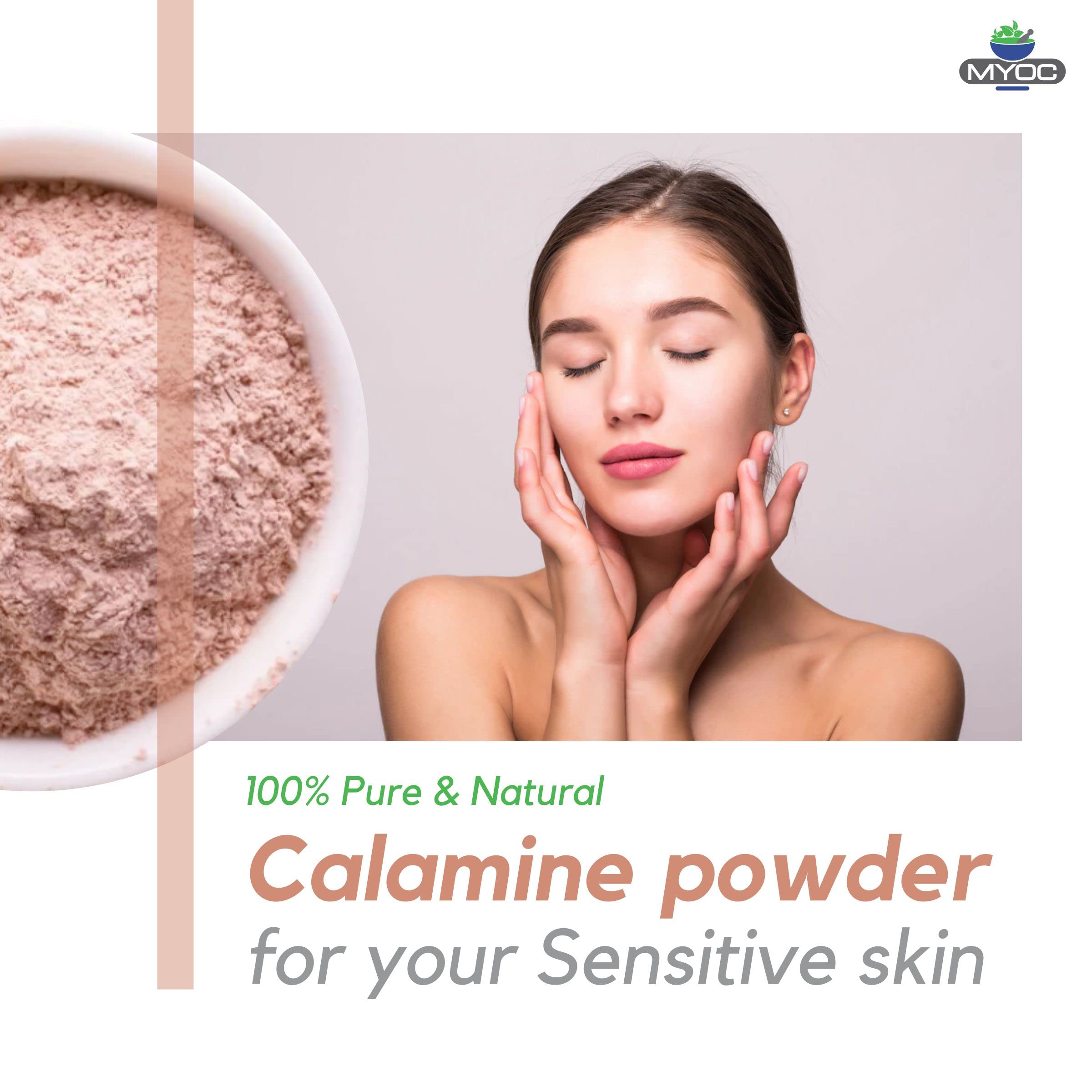 MYOC Calamine Powder | Cosmetic Grade Powder for Skin, Soap Making, and Itching - 200g / 7.05 Oz (Pack of 2)