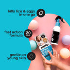 NitWits All-in-One Head Lice Treatment Spray, Kills Nits & Eggs, Includes Lice Spray 120ml & Nit Comb