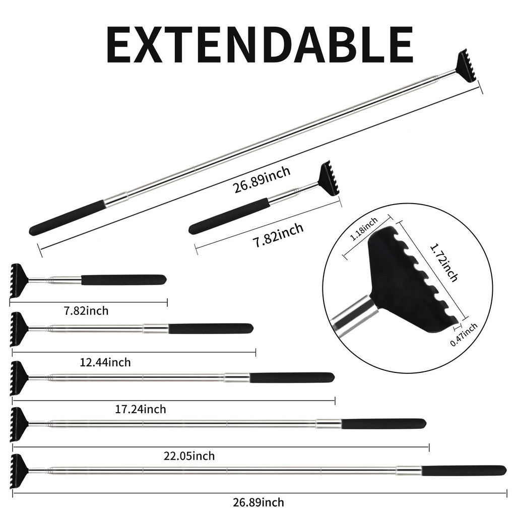 Sturdy Backscratcher Extendable &Retractable, Cute Telescoping Back Scratcher Bulk, Funny Stocking Stuffers for Men,Women,Adults