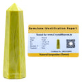 Certified Serpentine Crystal Tower Obelisk Point for Chakra, Healing and Balancing  AAA Grade Original Certified Gemstone Agate