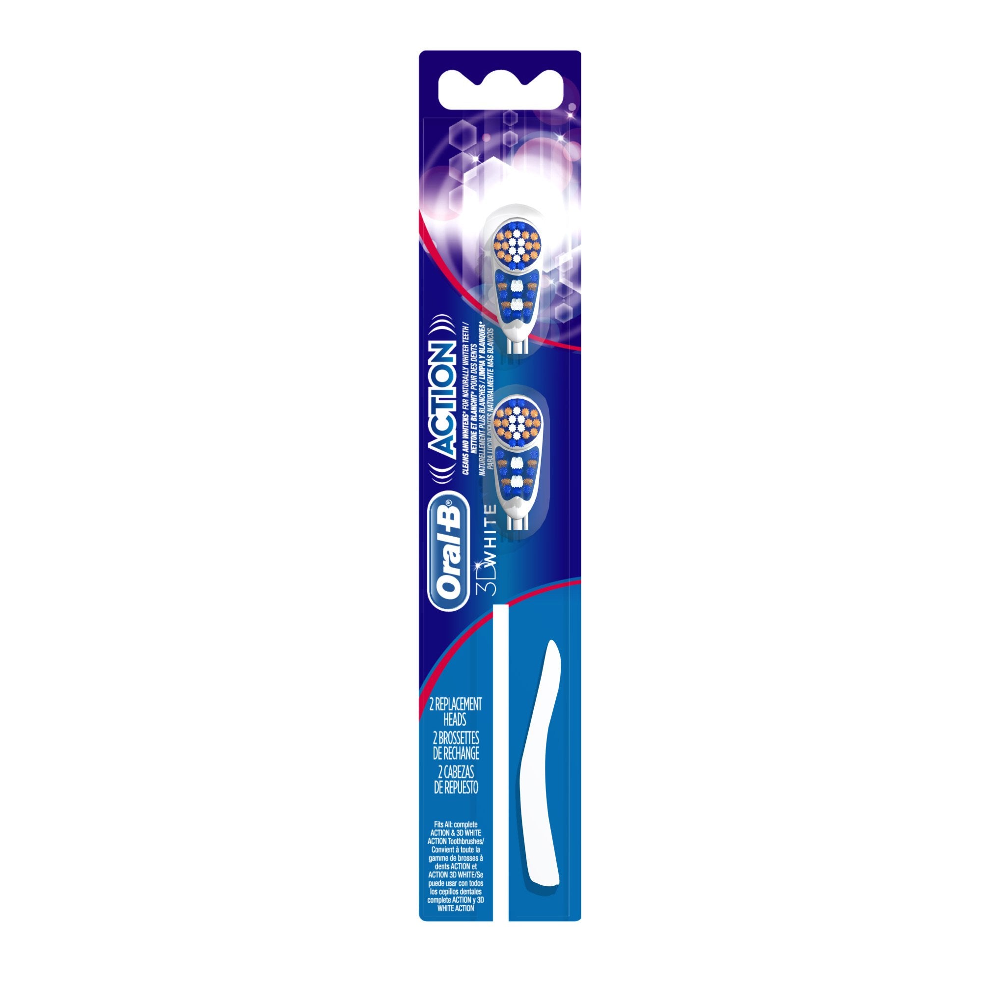 Oral-B Cross Action Power Electric Toothbrush Replacement Brush Heads Refill, 2 Count
