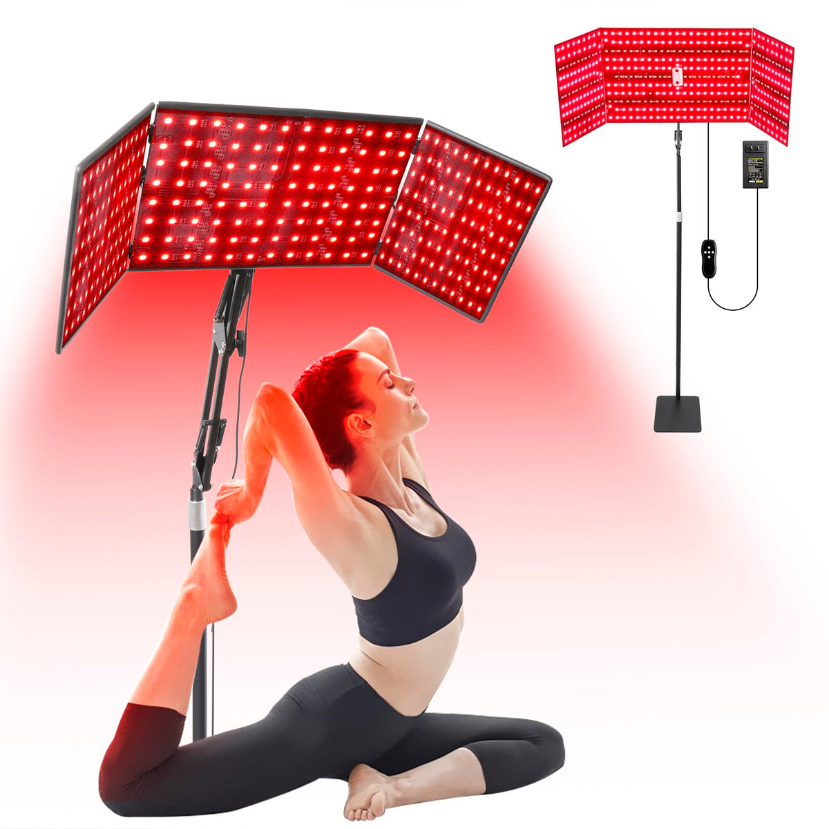 Red Light Therapy for Face and Body, Infrared Light Therapy Lamp with Stand