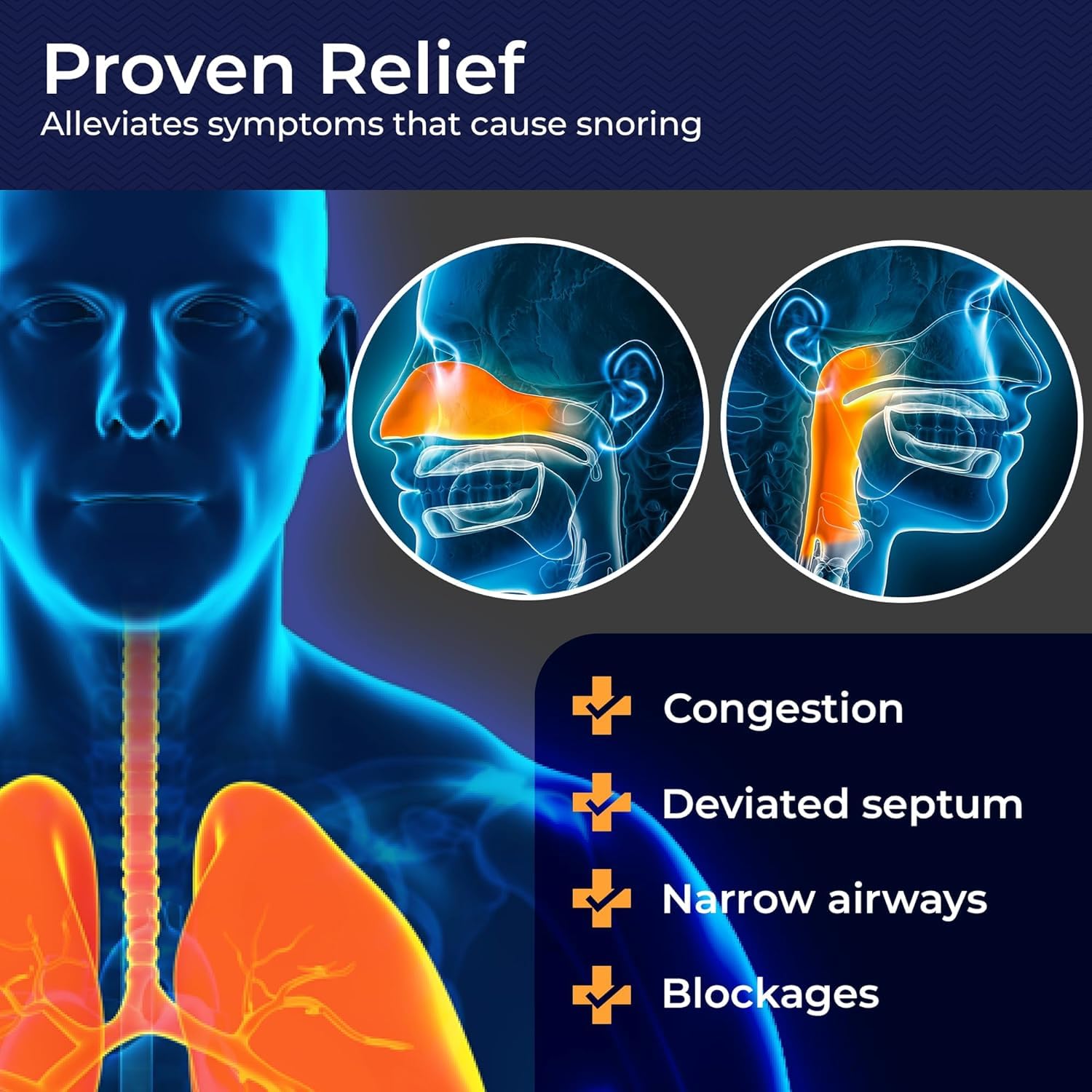 Rhinomed Mute Nasal Dilator - Anti-Snoring Aid, Transparent, 3 Pack Starter - Comfortable Breathing Aids for Better Sleep