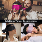 FRESHME Satin Sleeping Mask - Eye Mask for Sleeping Comfortable Adjustable Eye Blindfold Cover for Women Men Night Travel Nap Yo