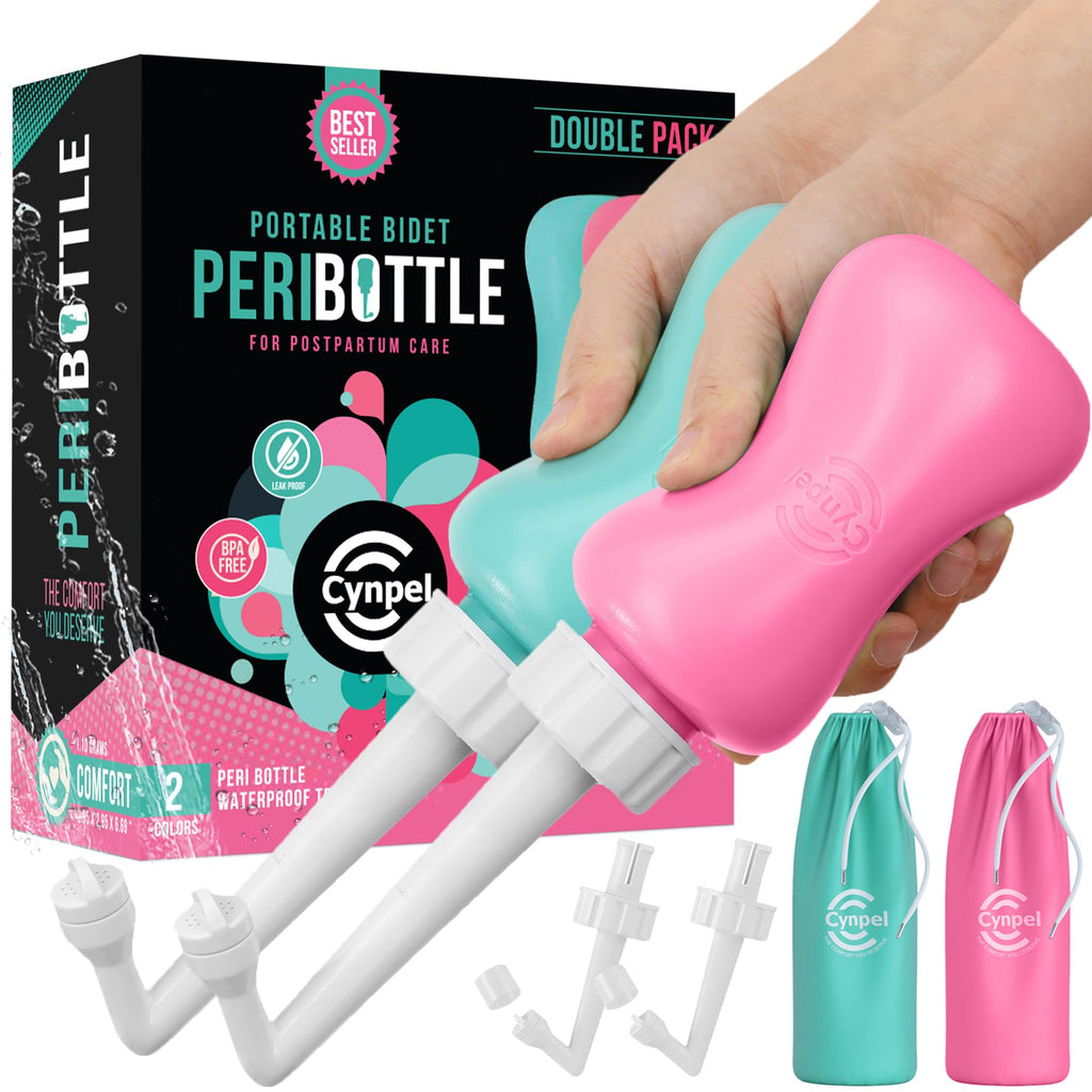 cynpel Peri Bottle for Postpartum Essentials, Feminine care  The Original Portable Bidet (Pack of 2 combo Pack)