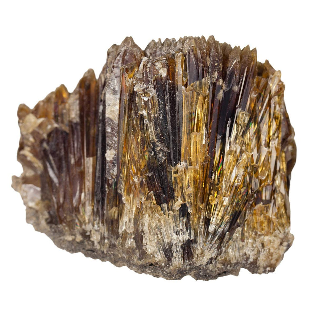 SUNYIK Natural Amber Calcite Bar Gemstone Cluster Specimen Mineral Healing Crystal Point Stone Reiki Chakra Home Decor Irregular