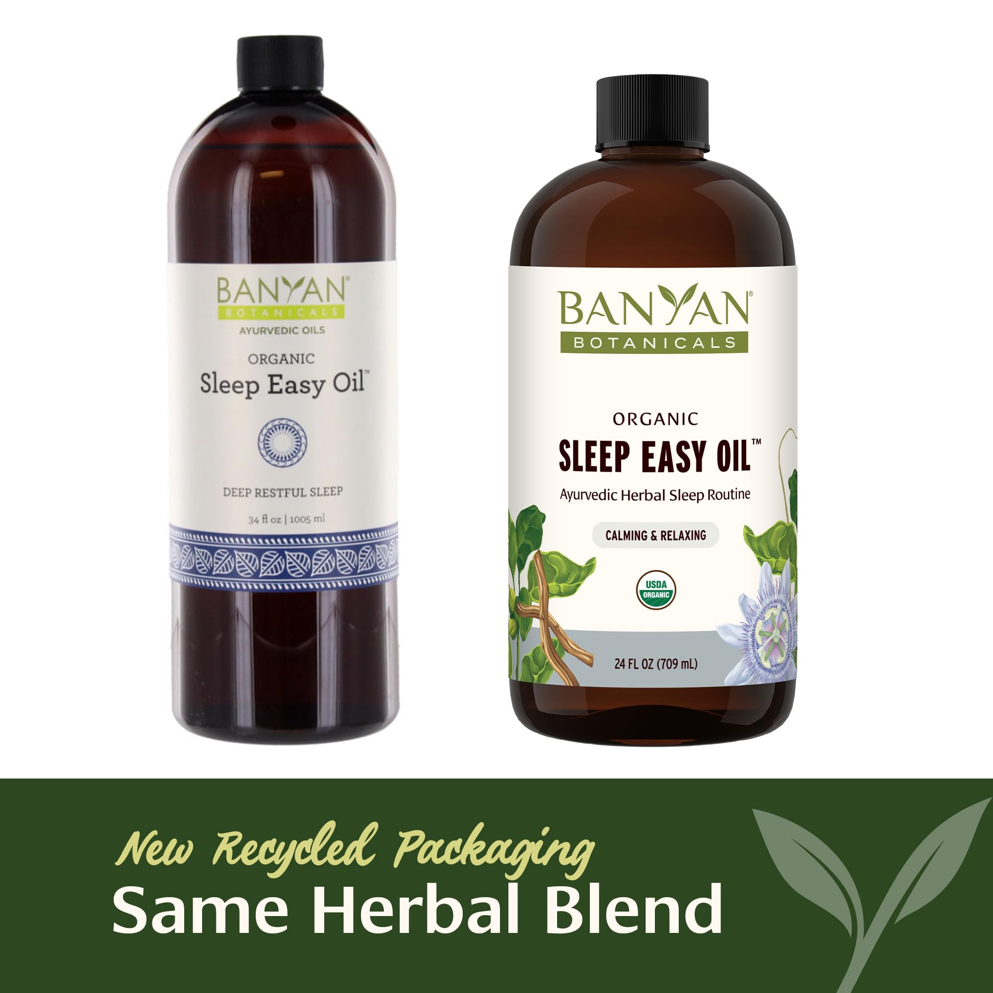 Banyan Botanicals Sleep Easy Oil - Organic Ayurvedic Herbal Massage Oil - Calming & Relaxing Massage Oil with Ashwagandha, Passi