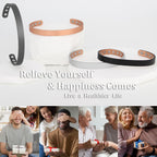 MagEnergy Copper Bracelet for Men and Women, 99.9% Pure Copper Magnetic Bangle with 8pcs 3500 Gauss Magnets,6.8 Adjustable Coppe