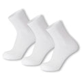 3 Pack of Mens Diabetic Quarter Length Athletic Sport Ankle Socks King Size (White, 13-16)